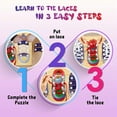 thumbnail image 7 of DIY Shoe Lace Tying Board - Learn to Tie Your Shoe Laces Wooden Puzzle Peg Board for Kids Ages 3 and Up  Shoe Lace Training Learning Activity Set, 7 of 7