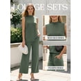 thumbnail image 2 of MOYIKO 2 Piece Sets for Women Casual Summer Outfits Sleeveless Tops and Wide Leg Pants with Pockets Travel Vacation Lounge Sets, 2 of 7