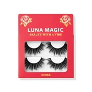 Luna Magic Faux Mink Lashes, False Eyelashes, Black, 2 Pairs, Diosa