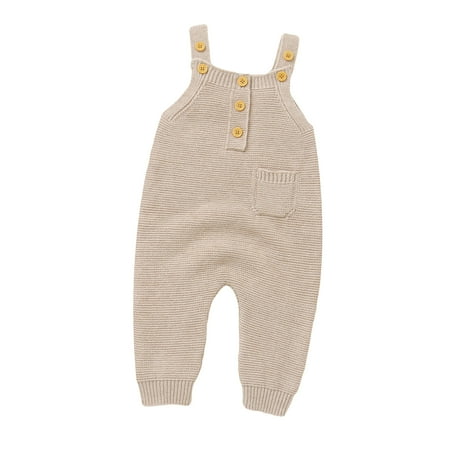 

Toddler Boys Rompers 3T Baby Casual Knitted Sweater Romper Bodysuit Solid Long Sleeve Jumpsuit Cute Outfit Baby Boy Clothes Beige 9-12 Months