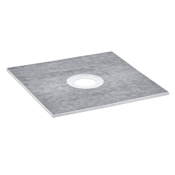 Shower Curb Kit 36x36", Shower Pan Kit with Central Drain, Lightweight EPS Shower Base for Bathroom, Waterproof Shower Installation Kit with Cloths & Slope Sticks