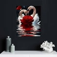 thumbnail image 5 of Nawypu Beautiful Romantic Swans Art Print on Canvas Red Rose Flowers Wall Art Decor Stretched Frames for Bedroom Bathroom Ready to Hang, 5 of 5
