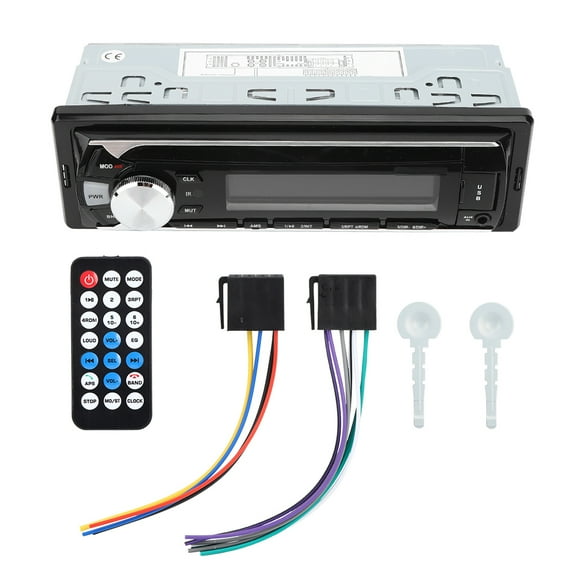 MAYUJIAA 12V Bluetooth Hands Free Remote Control AUX FM Radio MP3 Player U Disk Card Car Stereo Audio QM321-56057