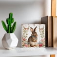 thumbnail image 2 of Rabbit Wooden Box Sign Funny Bunny Gifts Funny Easter Table Decor Room Decor for Teens Girls Unique Coffee Table Decor Wood Block Signs Housewarming Gifts 7x7 In, 2 of 6