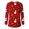 thumbnail image 5 of Tops Navideños Para Mujer Blusas de Manga Larga Con Cuello en V Casual Raglan Camiseta Top Odeerbi ODB186653, 5 of 5