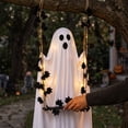 thumbnail image 4 of Halloween Decorations Outdoor - 6ft Hanging Swing Ghost Decor with a Maple Leaf Swing,String Light and Remote Control,Halloween Decor for Tree,Yard,Porch,Garden, 4 of 7