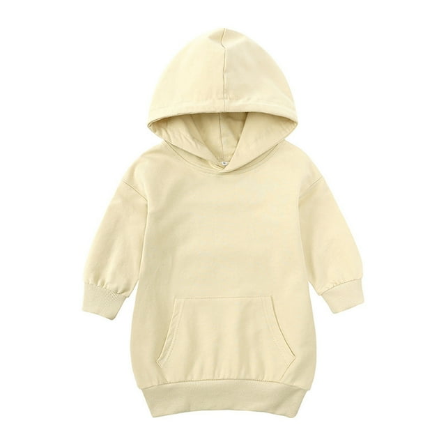 Girls Long Sleeve Dress Toddler Baby Girls Solid Color Sweatshirts Dress Long Sleeve Pockets Skirt Toddler Long Sleeve Dress Long Sleeve Toddler Dress Long Sleeve Long Dress