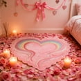 thumbnail image 5 of dajkiuy Valentine's Day Heart Shaped Rug, Non Slip Bathroom Rug, Love Floor Mat Washable Doormat Welcome Carpet for Bathroom Kitchen Living Room Home Decor 16x20 Inch, 5 of 6