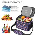 thumbnail image 5 of Lunch Box Pioneer Flower Floral Print Pattern Insulated Lunch Bag for Women Men,Medium Leakproof Lunchbox Cooler Bag Adjustable Strap,10 X 6.7 X 8 Inches, 5 of 6