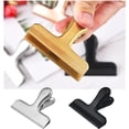thumbnail image 5 of 4Pcs Potato Chips Bag Clips Stainless Steel Sealing Clip Photo File Clamps Multifunction Household Kitchen Bag Clips Storage-Black, 5 of 7