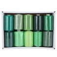 thumbnail image 1 of 10 Rolls Sewing Thread Set Household Pagoda Threads DIY Accessories 300 Yards 402Green, 1 of 8