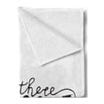 thumbnail image 2 of Hello Soft Flannel Fleece Throw Blanket, Hi There Handsome Typographic Text Doodle Stars for Baby Boys Kids Birthday, Cozy Plush for Indoor and Outdoor Use, 50" x 70", Black White, by Ambesonne, 2 of 5
