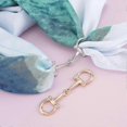 thumbnail image 3 of 2 Pcs Horsebit Silk Scarf Buckle, Metal Scarf Rings, Horsebit Clasp, Simple Scarf Ring for Women (Gold+Silver), 3 of 5