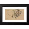 thumbnail image 2 of John Macallan Swan 14x10 Black Modern Framed Museum Art Print Titled - Lion, 2 of 5