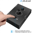 thumbnail image 3 of 3 Set 3.5mm Audio Switcher, 2 Input 1 Output/1 Input 2 Output Audio Splitter Switcher, Audio Switcher Box, One-Key Mute,3 * 3.5mm Audio Switch Switcher 3 * 3.5mm Audio Cable,black, 3 of 6