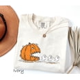 thumbnail image 3 of PAVIG Pumpkin Chasing Ghosts Halloween Shirt, Retro Arcade Garment-Dyed Tee, 3 of 8