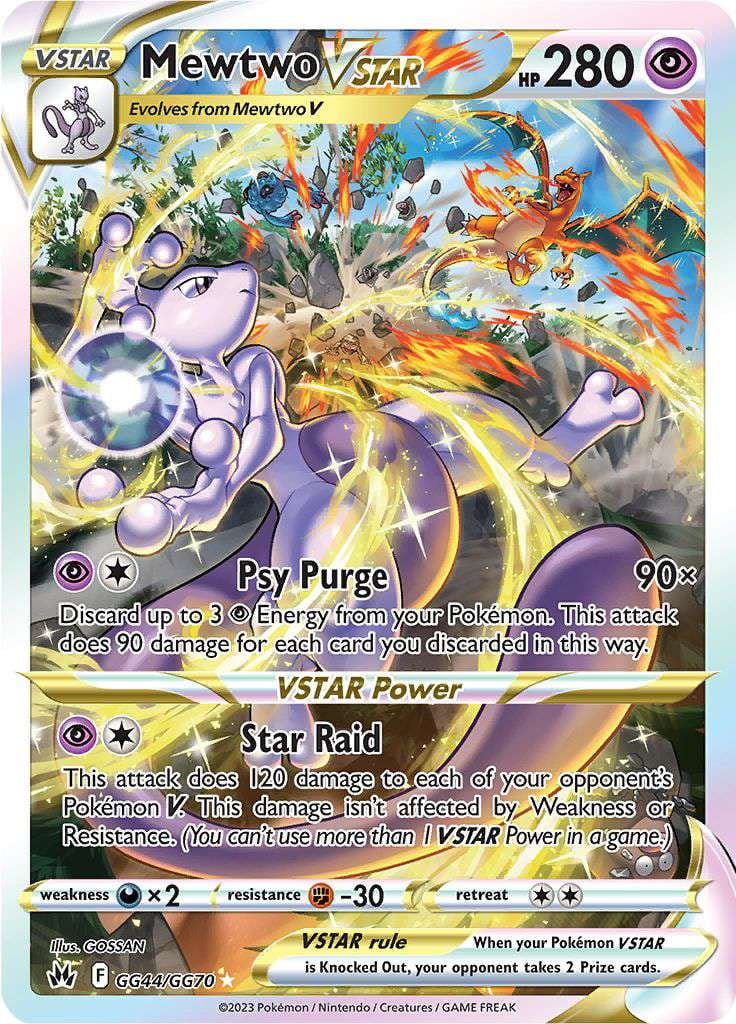 Pokemon Crown Zenith Rare Holo Mewtwo VSTAR GG44 - Walmart.com
