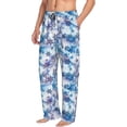 thumbnail image 6 of Fuzoiu Icy Blue Snowflakes Print Men's Pajama Pants,Lounge Pants for Men,Lounge PJ Bottoms,Sleepwear Pants with Drawstring Pockets -XX-Large, 6 of 6