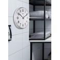 thumbnail image 2 of Infinity Instruments Prosaic, Traditional Wall Clock, 12-inch Display, Silver, 2 of 7