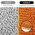 thumbnail image 6 of Bathroom Rugs Chenille Plush Bath Mat Water Absorbent Shower,Orange,24x16inch, 6 of 7