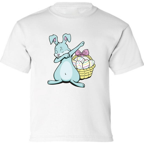 Dabbing Easter Bunny Graphic Shirt - Happy Easter Day Toddler Tees for Kids - Outfit Toddler Boys Girls T-Shirt Gifts