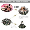 thumbnail image 2 of Beauty Lay Flat Makeup Bag - Large Floral Drawstring Travel Cosmetic Organizer, Lightweight Toiletry Bag with Zipper Pocket & Mesh Compartment, Storage Case Shower Bag for Women & Men Pratictal Gift, 2 of 5