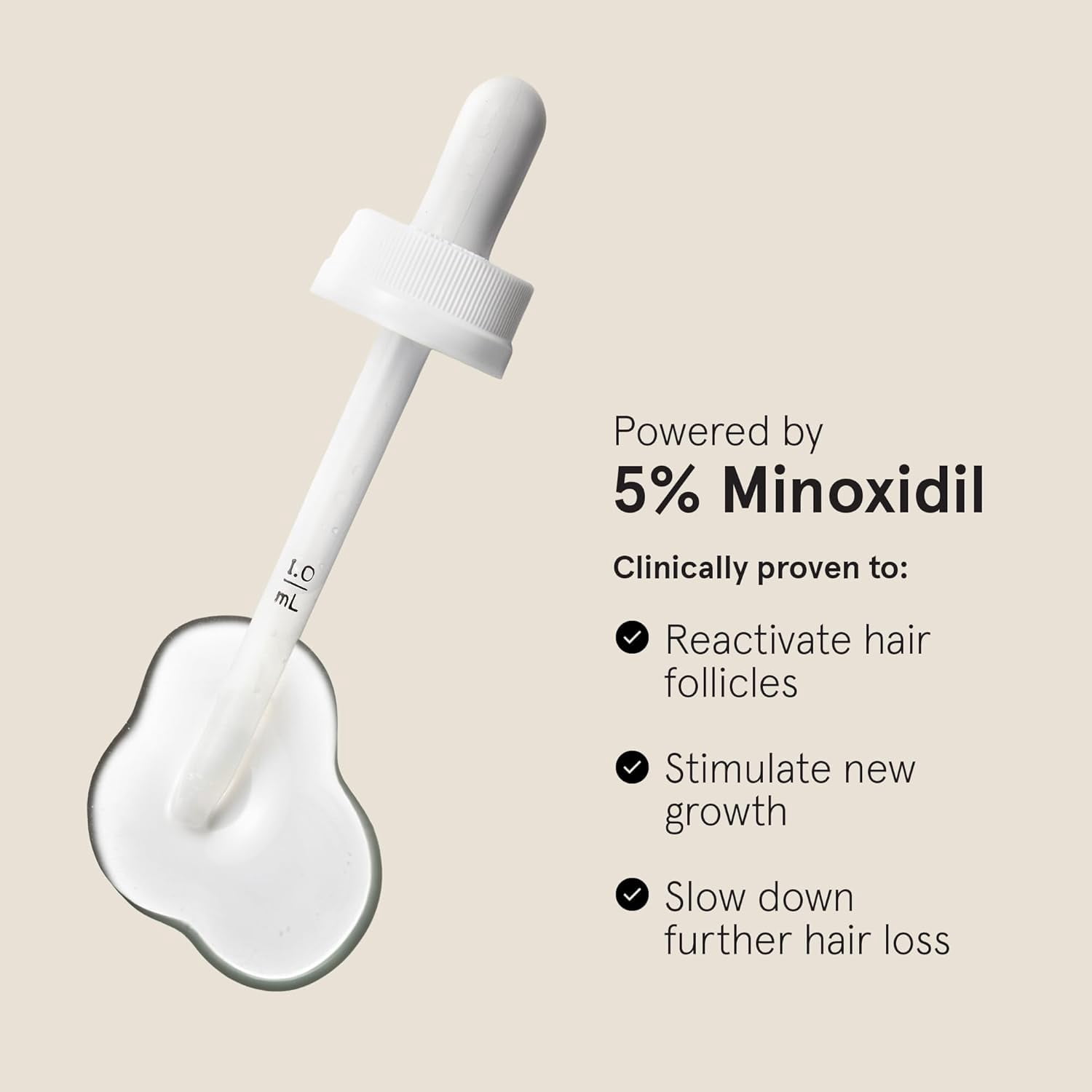 Keeps Minoxidil Solution 5% for Men - Topical Hair Regrowth - 3 Month Supply (3 x 2 fl oz Bottles)