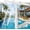 White, variant on Dual Spray Waterfall Sprinkler Fountain for Above and In-Ground Pools, Adjustable Waterfall Cooling and Relaxation, Above Ground Pool Accessories