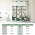 thumbnail image 5 of Spring No Hook Shower Curtain with Snap in Liner, Butterfly Summer Botanical Flower Double-Layer Waterproof Fabric Shower Curtains for Bathroom Hotel Bathtub, Mesh Top 48"x72", 5 of 9