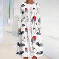 thumbnail image 1 of ICHUANYI Liquidación Mujer Casual Cuello Redondo Manga Larga Abotonado Plegable Vestidos Estampados ICHUANYI WER202308172822, 1 of 5