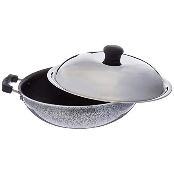 Prestige Manttra Omega Select Plus 200 Deep Fry pan, Kadai, Indian kadhai, Large, Black