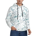 thumbnail image 2 of Lsque Dragonfly Pattern Casual Men's Hoodie,Hooded Sweatshirt with Kangaroo Pocket,Pullover Hoodie-Small, 2 of 7