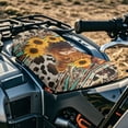 thumbnail image 4 of Renewold ATV Seat Cover Waterproof Anti-Slip All Terrain Vehicle Seat Cover 25.2x10 Inch, Elastic Edge Fits Polaris Scrambler 850, Can-Am Outlander, American Tribal Highland Cow Cowboy Sunflower, 4 of 7