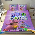 thumbnail image 1 of Mia y Codie Conjunto de sábanas temático, trío de piezas, cómodo y amigable con la piel, diseño único, regalo de decoración para el hogar para familiares, amigos y fans,140cm *210cm, 1 of 6