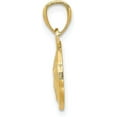 thumbnail image 2 of Solid 10k Yellow Gold Polished & Textured Sand Dollar Pendant, 2 of 5