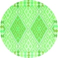 thumbnail image 1 of Ahgly Company Indoor Round Southwestern Green Country Area Rugs, 4' Round, 1 of 1
