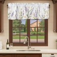 thumbnail image 6 of Spring Lavender Curtain Valances for Windows, Kitchen Valance Window Treatments Panel 2 Pack, Farmhouse Floral Pastoral Rod Pocket Short Curtains for Bathroom Bedroom 60 x 18 Inch, 6 of 8