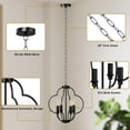 thumbnail image 4 of 4-Light Gold Chandelier Light Fixture 16.5'' Farmhouse Chandelier for Entryway, Dining Room, Hanging Foyer Lighting Fixtures, Modern Chandelier for Bedroom, Living Room, Kitchen, Hallway, 4 of 8