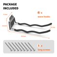 thumbnail image 3 of Organizador de herramientas Torack Garage Hooks, paquete de 4 unidades, acero resistente, 3 of 8