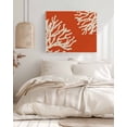 thumbnail image 3 of Coral Orange Wall Art for Living Room,Canvas Picture Wall Decor for Bathroom Bedroom,Coastal White Ocean Marine Nautical Beach Painting Artwork for Office Kitchen Hallway Dining Room Decor 24"x32", 3 of 8
