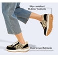 thumbnail image 4 of LUCKY STEP Womens Retro Chunky Sneakers Fashion Color Blocked Casual Shoes,Gold&Black, 4 of 10