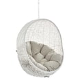 thumbnail image 3 of Modway Hide Sunbrella® Fabric Swing Outdoor Patio Lounge Chair Without Stand in White Beige, 3 of 6