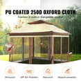 thumbnail image 2 of KFFKFF Patio Gazebo 11 x 11 FT Pop up Gazebo Tent for 8-10 Person, UPF 50+ protection, Wind and Rain Resistance, Effective Bug Control, PU Coated 250D Oxford Cloth, Outdoor Canopy Shelter, 2 of 9