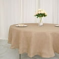 thumbnail image 3 of BalsaCircle 90" Natural Round Faux Burlap Tablecloth Reception Catering Decorations, 3 of 7