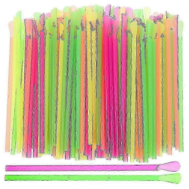 400-piece Bulk Pack Of Reusable Slush And Ice Cream Straws For Sipping Beverages