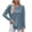 Sky Blue, variant on Oplxuo 2025 Fall Women's Knit Pullover Tops Casual Solid Long Sleeve Pleated Crewneck Loose Blouses Shirts
