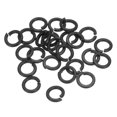 thumbnail image 1 of Uxcell Laveuse à Ressort en Acier Inoxydable M4 304, 25 Pcs, Noir, 1 of 6