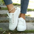 thumbnail image 4 of Mostsola Shoes for Women Lace up Tennis Shoes Non-Slip Comfortable Casual Walking Sneakers, 4 of 7