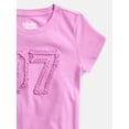 thumbnail image 3 of Wonder Nation Girls Embroidered Graphic Tee with Short Sleeves, Sizes 4-18 & Plus, 3 of 3