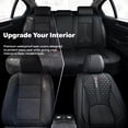 thumbnail image 3 of Fit for Toyota Yaris 2015 Full Set Seat Covers Leather Upholstery Water Resistant Precision Fit Padded Support Seat Belt Compatible, Only 4 Door, 3 of 10
